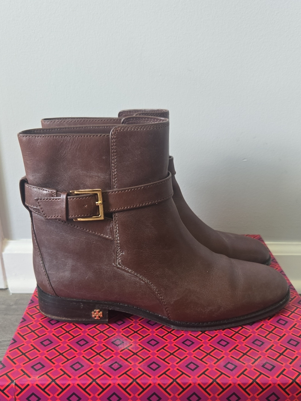 Tory Burch Brooke Ankle Booties - Dark Brown